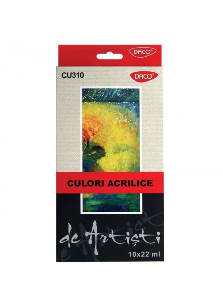 Culori acril 10 culori 22 ml Artist DACO CU310
