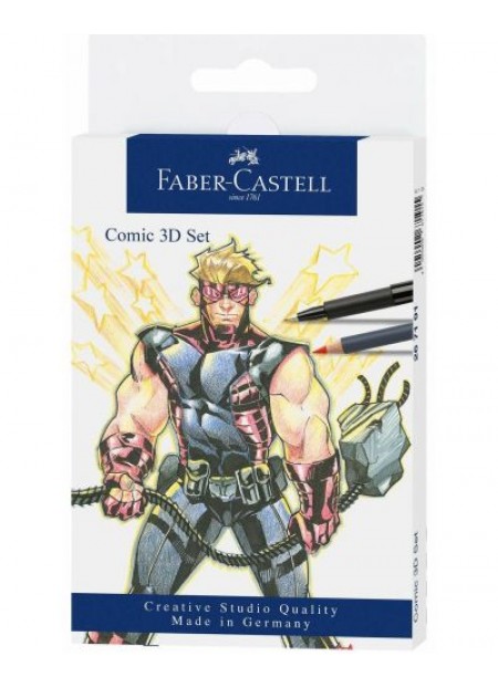 Set Comic Illustration Faber-Castell, 3D, 11 Piese