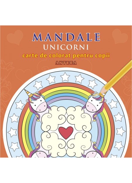 Mandale cu unicorni, carte de colorat pentru copii