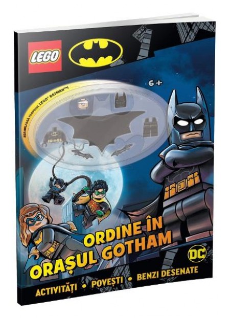 Ordine în orașul Gotham (carte de activități cu benzi desenate și minifigurină LEGO
