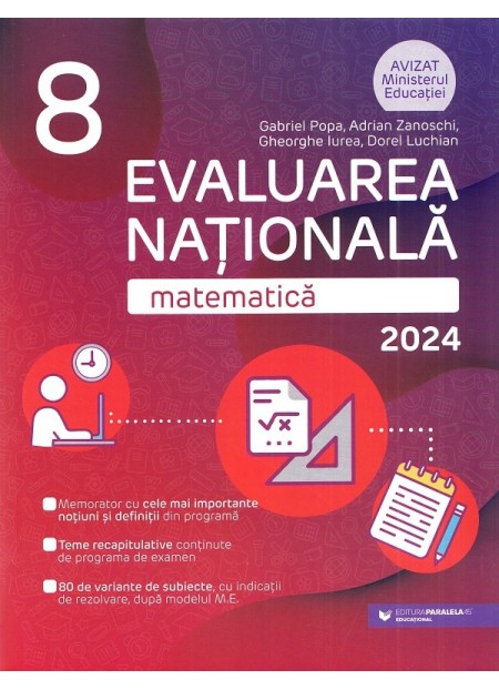 Evaluare Nationala 2024. Matematica - Clasa 8