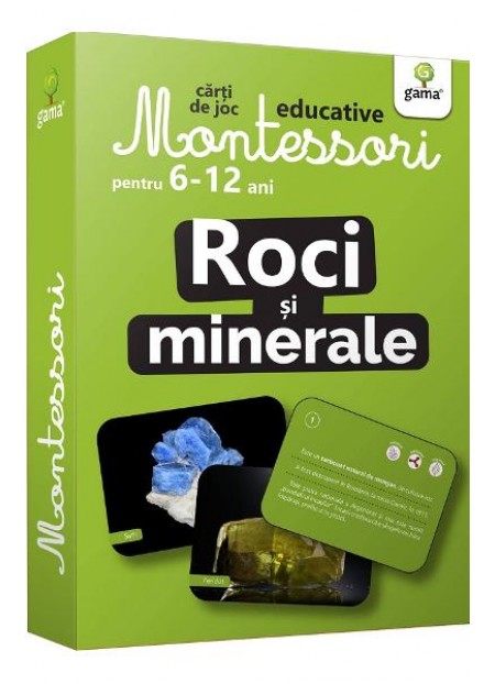 Roci si minerale. Carti de joc Montessori pentru 6-12 ani