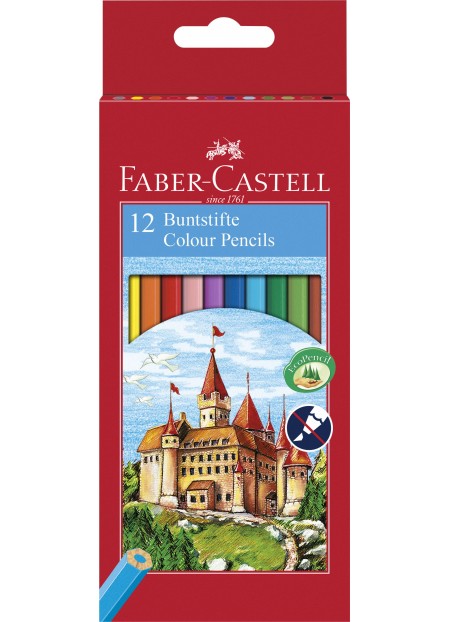 Creioane colorate 12 culori faber-castell