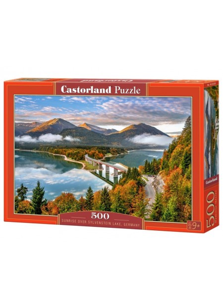 Puzzle 500 piese Sunrise Over Sylvenstein Lake, Germany 53353