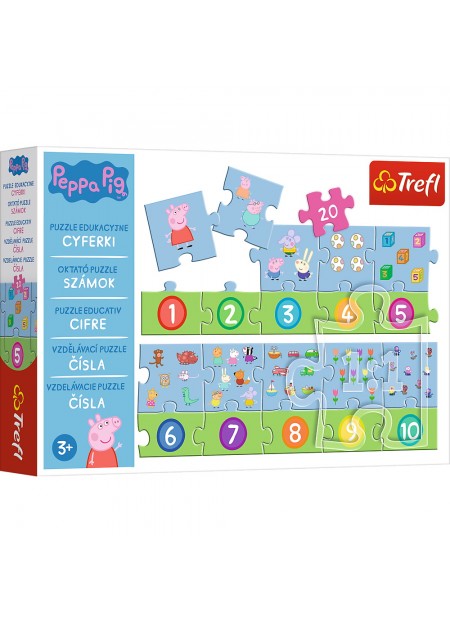 PUZZLE EDUCATIONAL 20 PIESE NUMERE PEPPA PIG