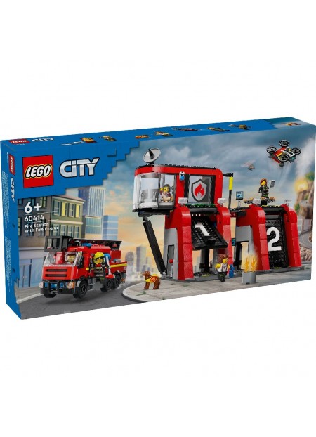 LEGO CITY STATIE SI CAMION DE POMPIERI 60414